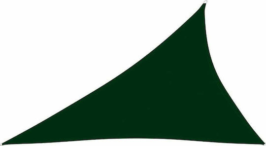vidaXL Triangle Shade Sail Green with PU Coating 4x5m made of Oxford fabric