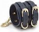 Ns Novelties Bondage Couture Vinyl Ankle Cuff Handcuffs in Blue Color