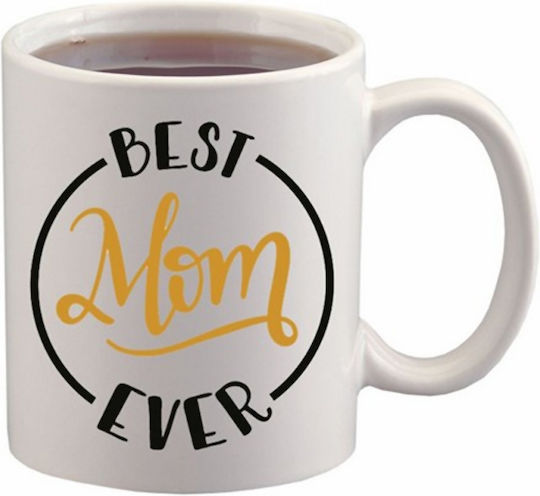 VOUR Best Mom Ever Cană Ceramică Albă 315ml