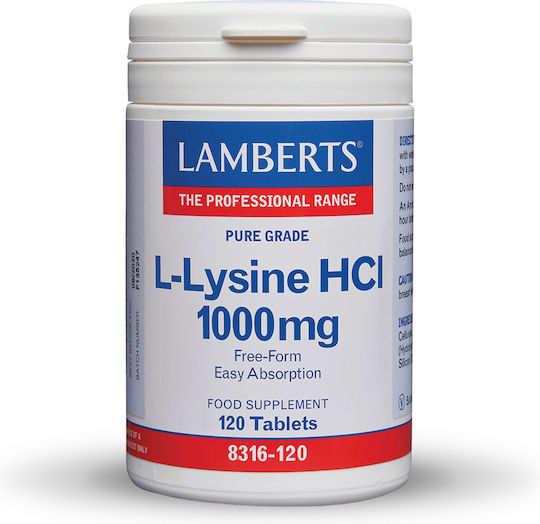Lamberts L-Lysine HCL 1000мг 120 Таблетки