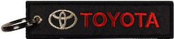 Toyota Toyota Fabric Black Keychain Toyota Toyota Fabric Black Keychain