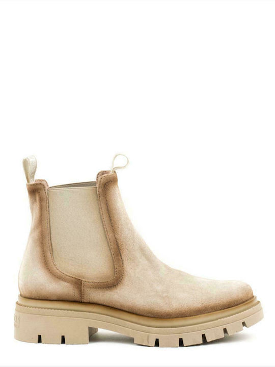 Hispanitas Alison Wildleder Damen Knöchelstiefel Beige