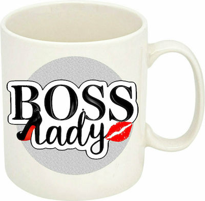 Boss Lady Tasse Keramik Weiß 325ml 1Stück