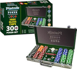 Piatnik Poker Set 300 High Gloss Chips Σετ 300 Μάρκες Poker 40mm / 14gr