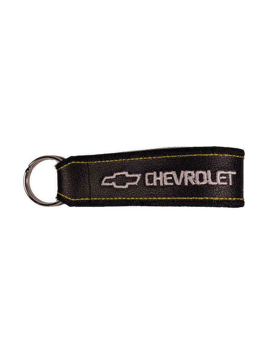 Schlüsselanhänger Chevrolet Leder Schwarz