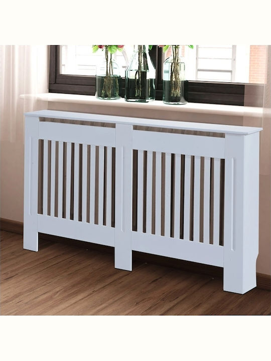 HomCom Heizkörperabdeckung aus MDF Weiß 152x19x81cm