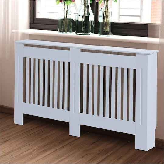 HomCom Κάλυμμα Καλοριφέρ από MDF Λευκό 152x19x81cm