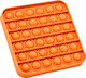 Pop It Fidget Bubble Square Σιλικόνης Πορτοκαλί