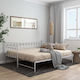 Single Metal Sofa Bed White with Slats for Mattress 90x200cm