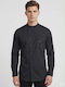 Long-sleeved Linen Shirt Black