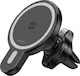 Remax Car Mobile Mount with Magnet and Wireless Charging Black
