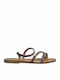 Leather Women's Flat Sandals Coral