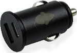 Green Mouse Car Charger Black Total Intensity 2.4A with Ports: 1xUSB 1xType-C