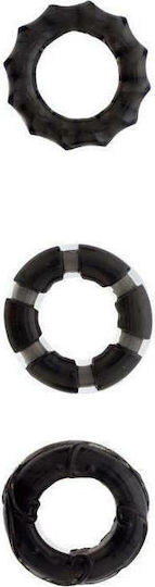 Dream Toys Menzstuff Stretchy Cock RIngs Smoke 3pcs
