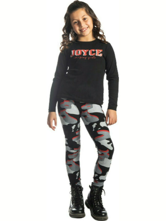 Joyce Kinder Set mit Leggings Winter 2Stück Schwarz