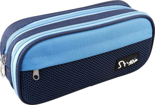 MP Federmäppchen mit 3 Fächern Blau