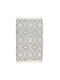 Inart Rug Rectangular with Fringes Grey