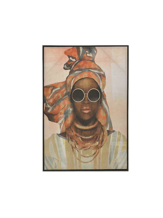 Inart Ethinc Γυναικεία Φιγούρα Πίνακας σε Καμβά 80x120cm