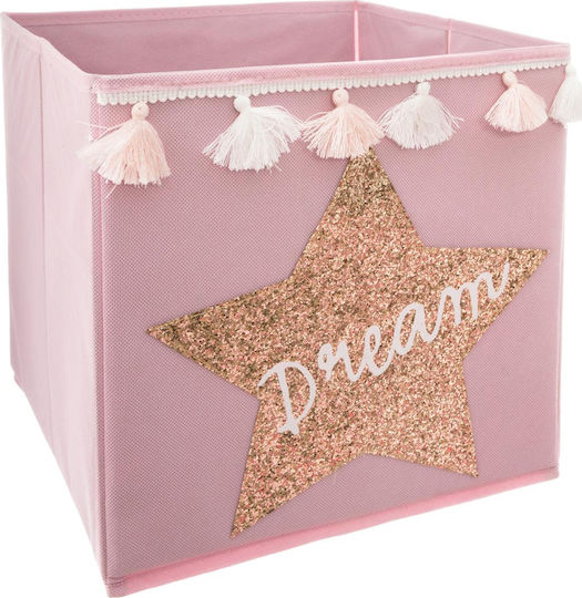 Atmosphera Children's Storage Box made of Fabric Dream Pink 29x29x29cm 1pcs
