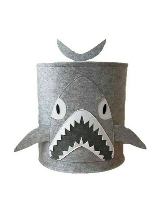 ecarla Children's Storage Box made of Fabric Shark Gray 35x35cm 1pcs