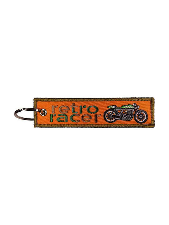 Keychain Retro Racer Fabric Orange