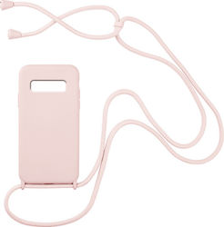 Sonique Carryhang Umschlag Rückseite Silikon 0.5mm Rosa (Galaxy S10+)