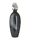 Inart Glass Liqueur Decanter 48cm with Stopper Black