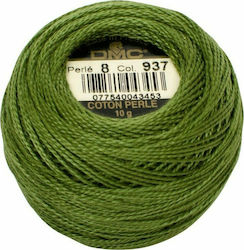 DMC Ață Broderie Cotton Perle No8 Bumbac VERDE 87m