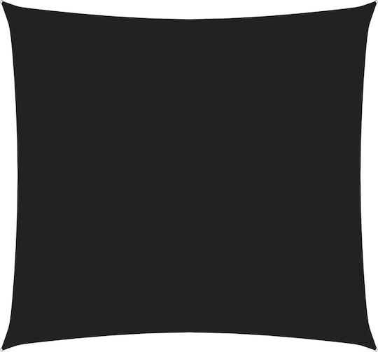 vidaXL Rectangular Shade Sail Black With Hoop & with PU Coating 2x2.5m