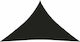 vidaXL Triangle Shade Sail Black With Hoop & with PU Coating 5x5x6m made of Oxford fabric