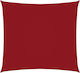 vidaXL Platz Sonnensegel Rot Mit Hoop & mit PU-...