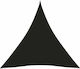 vidaXL Triangle Shade Sail Black With Hoop & with PU Coating 4m made of Oxford fabric