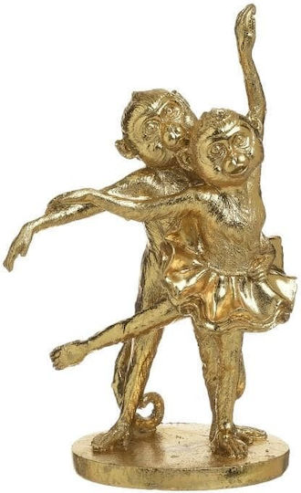 Inart Декоративна Monkey от Полирезин Маймуни в Злато 19x11x30см 1бр