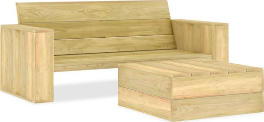Garten- und Outdoor-Möbelsets 2 Stück Imprägnierte Kiefernholz