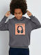 BodyTalk Kids Fleece Sweatshirt with Hood and Pocket Gray