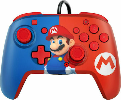 PDP Faceoff Deluxe+ Wired Gamepad for Switch Mario