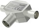 HAMA Convertor Coaxial feminin în Coaxial masculin Argintiu 1buc 00205236