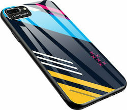 Hurtel Color Glass Pattern 2 Black/Blue/Yellow (iPhone 7 / 8 / SE 2020 / SE 2022)