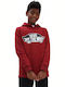 Fleece Kids Sweatshirt with Hood and Pockets Burgundy