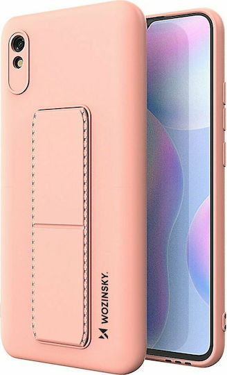 Wozinsky Kickstand Flexible Back Cover Silicon Roz (Redmi 9A / 9AT)