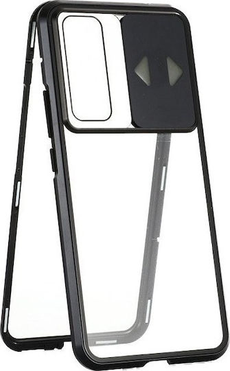 Wozinsky Magnetic Cam Slider 360 Full Cover Plastic Clear / Black (Huawei P40)