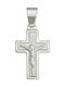 Mertzios.gr Bărbătesc Cruce cu Răstignitul din Argint