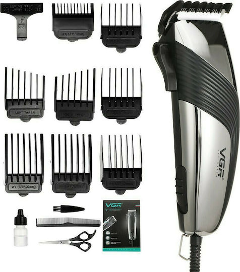 VGR Professional Set Hair Clipper Electric Silver V-121