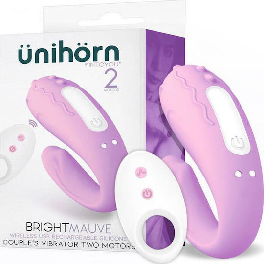 IntoYou Ünihörn Brightmauve Mini Δονητής για Ζευγάρια με Απομακρυσμένο Έλεγχο 8.6cm Mauve