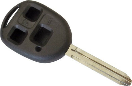 Toyota Car Key Shell with Blade with 3 Buttons Toy43 for Toyota Reinforced and Blade