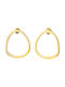 Oxzen Earrings Dangling made of Steel Gold Plated