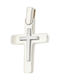 Men's White Gold Cross 14K