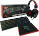JX-K8816 4in1 Σετ Gaming Πληκτρολόγιο με RGB φωτισμό & Ποντίκι (Αγγλικό US)