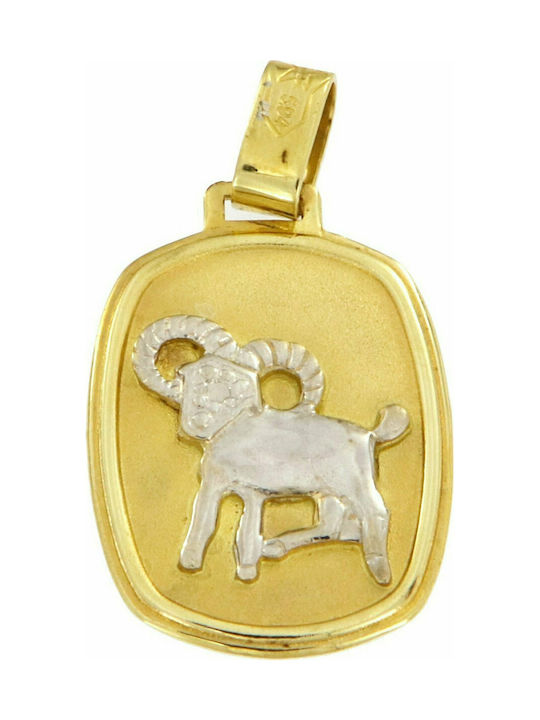 Mertzios.gr Charm Semnul zodiacal din Aur 14K