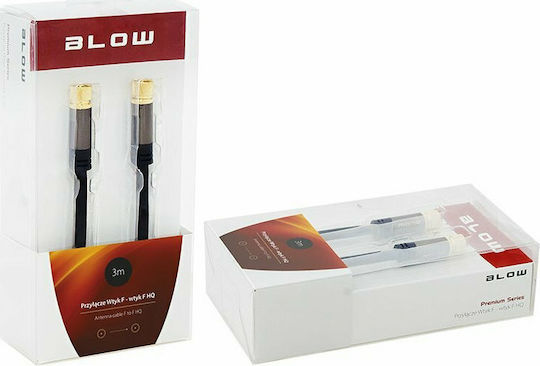 Blow Cablu Antenă Coaxial de sex feminin - Coaxial de sex feminin Negru 3m (DM-66-086)